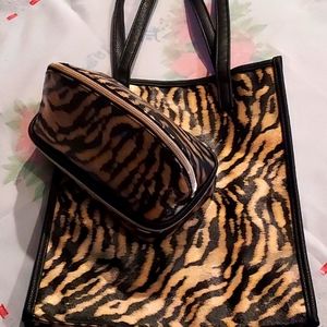Neiman marcus tote and cosmetic bag